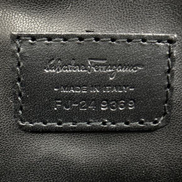 SALVATORE FERRAGAMO Gancini Embossed Toiletry Dopp Kit Bag in Black - Picture 11 of 13